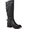 image:imageGLOBALWIN Womens Quilted Knee High Fashion Boots Strappy Boots For Women21yy10 Black3