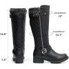 image:imageGLOBALWIN Womens Quilted KneeHigh Fashion Dressy Riding Boots17yy01 Black
