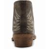 image:imageGLOBALWIN Womens Western Ankle Booties Snipped Square Toe Embroidered Cowboy Chelsea Boots Low Stacked Block Heel Comfortable PullOn Short Cowgirl Boots25yy05 Brown