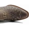image:imageGLOBALWIN Womens Western Ankle Booties Snipped Square Toe Embroidered Cowboy Chelsea Boots Low Stacked Block Heel Comfortable PullOn Short Cowgirl Boots25yy05 Brown