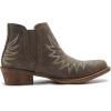image:imageGLOBALWIN Womens Western Ankle Booties Snipped Square Toe Embroidered Cowboy Chelsea Boots Low Stacked Block Heel Comfortable PullOn Short Cowgirl Boots25yy05 Brown