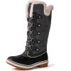 image:imagekingshow Globalwin Womens Snow Boots  MidCalfLength Winter Boots For Women with Faux Fur Lining Insulated Cold Weather Protection and NonSlip Traction SoleGrey2