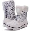 image:imageGLOBALWIN Womens 1706 White Print Snow Boots 10M US