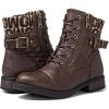 image:imageGLOBALWIN Womens Combat Boots Lace Up Boots For Women Ankle Booties With Low Heel Fashion Dressy Short Boots21yy18 Brown2