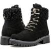 image:imageGLOBALWIN Womens Fall Winter Quilted Ankle Boots  Warm Fleece Lined Winter Booties Combat Boots For Snow and Rain NonSlip Fashion Ankle Booties1915 Black2