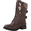 image:imageGLOBALWIN Womens Fashion Low Heels Lace Up Ankle Boots1842 Brown