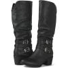 image:imageGLOBALWIN Womens Knee High Cowboy Boots  Minimalist Western Round Toe Cowgirl Boots with Comfortable Block Heel Plain Sleek Design Tall Dress Boots for Women19yy21 Black2