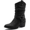 image:imageGLOBALWIN Womens Mid Calf The Western Cowgirl Boots Fashion Cowboy Boots For Women Chunky Low Heel19yy17 Black2