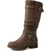 image:imageGLOBALWIN Womens Motorcycle Boots Mid Calf Boots Low Heels22yy05 Brown