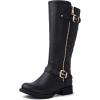 image:imageGLOBALWIN Womens Quilted Knee High Boots Low Heel Comfortable Fashion Dressy Riding Boots For Women19yy03 Black2