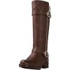 image:imageGLOBALWIN Womens Quilted Knee High Boots Low Heel Comfortable Fashion Dressy Riding Boots For Women19yy03brown