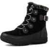 image:imageGLOBALWIN Womens Snow Boots Waterproof Ankle Booties Winter Boots For Women Insulated Warm Black Fur Boots NonSlip Outdoor Hiking Boots For Rain and Snow1817 Black2