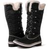 image:imagekingshow Globalwin Womens Snow Boots  MidCalfLength Winter Boots For Women with Faux Fur Lining Insulated Cold Weather Protection and NonSlip Traction SoleBlack2