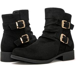 image:imageGLOBALWIN Womens Ankle Boots Fashion Booties For Women Low Heel21yy09 Black2