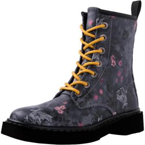 image:imageGLOBALWIN Womens Combat Boots Lace Up Ankle Booties For Women Low Heel19yy25 Grey