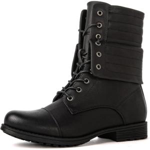 image:imageGLOBALWIN Womens Fashion Low Heels Lace Up Ankle Boots22yy06 Black