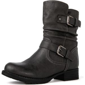 image:imageGLOBALWIN Womens Fur Booties Fashion Combat Ankle Boots For Women17yy12 Grey2