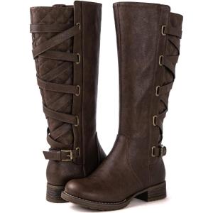 image:imageGLOBALWIN Womens Knee High Fashion Boots Riding Boots For Women21yy10 Brown2