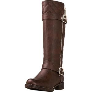 image:imageGLOBALWIN Womens Quilted Knee High Boots Low Heel Comfortable Fashion Dressy Riding Boots For Women19yy03brown