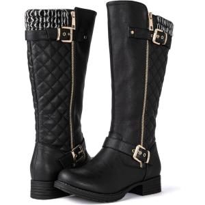 image:imageGLOBALWIN Womens Quilted KneeHigh Fashion Dressy Riding Boots17yy01 Black3