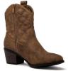 image:imageGLOBALWIN Cowboy Boots for Women  Classic Round Toe Western Booties with Comfort Insole  Embroidered Almond Toe Cowgirl Boots Versatile 2 Block Heel Fashion Boots for Concerts amp Daily Wear19yy16 Camel2