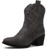image:imageGLOBALWIN Cowboy Boots for Women  Classic Round Toe Western Booties with Comfort Insole  Embroidered Almond Toe Cowgirl Boots Versatile 2 Block Heel Fashion Boots for Concerts amp Daily Wear19yy16 Grey2