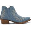 image:imageGLOBALWIN Womens Western Ankle Booties Snipped Square Toe Embroidered Cowboy Chelsea Boots Low Stacked Block Heel Comfortable PullOn Short Cowgirl Boots25yy05 Denim Blue
