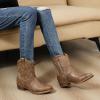 image:imageGLOBALWIN Womens Western Ankle Boots Snip Toe Cowboy Boots For Women Embroidered Retro Chunky Block Heel Comfortable Fashion Short Boots For Nashville Outfits Cowgirl Outfits And Country Concert25yy06 Camel 2