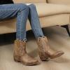 image:imageGLOBALWIN Womens Western Ankle Boots Snip Toe Cowboy Boots For Women Embroidered Retro Chunky Block Heel Comfortable Fashion Short Boots For Nashville Outfits Cowgirl Outfits And Country Concert25yy06 Camel 1