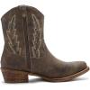 image:imageGLOBALWIN Womens Western Ankle Boots Snip Toe Cowboy Boots For Women Embroidered Retro Chunky Block Heel Comfortable Fashion Short Boots For Nashville Outfits Cowgirl Outfits And Country Concert25yy06 Brown