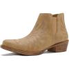 image:imageGLOBALWIN Womens Western Ankle Booties Snipped Square Toe Embroidered Cowboy Chelsea Boots Low Stacked Block Heel Comfortable PullOn Short Cowgirl Boots25yy05 Khaki