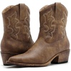 image:imageGLOBALWIN Cowboy Boots For Women Cute Cowgirl Boots Womens Western Boots With Embroidery Side Zipper Chunky HeelCamel2