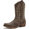 image:imageGLOBALWIN Womens Mid Calf The Western Cowgirl Boots Fashion Cowboy Boots For Women Chunky Low Heel25yy07 Brown