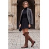image:imageGLOBALWIN Womens Over The Knee Thigh High Brown Tall Boots for Women Long Boots With Side Zipper Size 95M