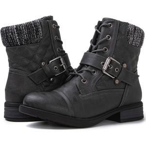 image:imageGLOBALWIN Womens Ankle Booties Fashion Combat Boots2102grey