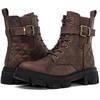 image:imageGLOBALWIN Womens Combat Boots Lace Up Ankle Booties Comfortable Lug Sole Boots For Women Chunky Low Heel21yy28 Brown