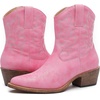 image:imageGLOBALWIN Womens Western Charm Cowgirl Boots Mid Calf Comfy Cowboy Boots For Women With Pointed Toe23yy16 Pink