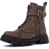 image:imageGLOBALWIN Womens Combat Boots Lace Up Ankle Booties Comfortable Lug Sole Boots For Women Chunky Low Heel21yy28 Brown