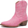 image:imageGLOBALWIN Womens Western Charm Cowgirl Boots Mid Calf Comfy Cowboy Boots For Women With Pointed Toe23yy16 Pink