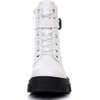image:imageGLOBALWIN Womens Combat Boots Lace Up Ankle Booties Comfortable Lug Sole Boots For Women Chunky Low Heel21yy28 White