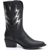 image:imageGLOBALWIN Womens Square Toe Cowgirl Boots Classic MidCalf Cowboy Boots With Embroidered Stitching Low Heel Comfortable Western Boots For Country Outfits23yy10 Black