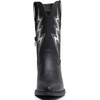 image:imageGLOBALWIN Womens Square Toe Cowgirl Boots Classic MidCalf Cowboy Boots With Embroidered Stitching Low Heel Comfortable Western Boots For Country Outfits23yy10 Black