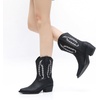 image:imageGLOBALWIN Womens Square Toe Cowgirl Boots Classic MidCalf Cowboy Boots With Embroidered Stitching Low Heel Comfortable Western Boots For Country Outfits23yy09 Black3