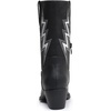 image:imageGLOBALWIN Womens Square Toe Cowgirl Boots Classic MidCalf Cowboy Boots With Embroidered Stitching Low Heel Comfortable Western Boots For Country Outfits23yy10 Black