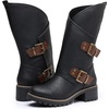 image:imageGLOBALWIN Womens The Twisted Rider Motorcycle Boots MidCalf Fashion Boots For Women Low Heel18yy01black