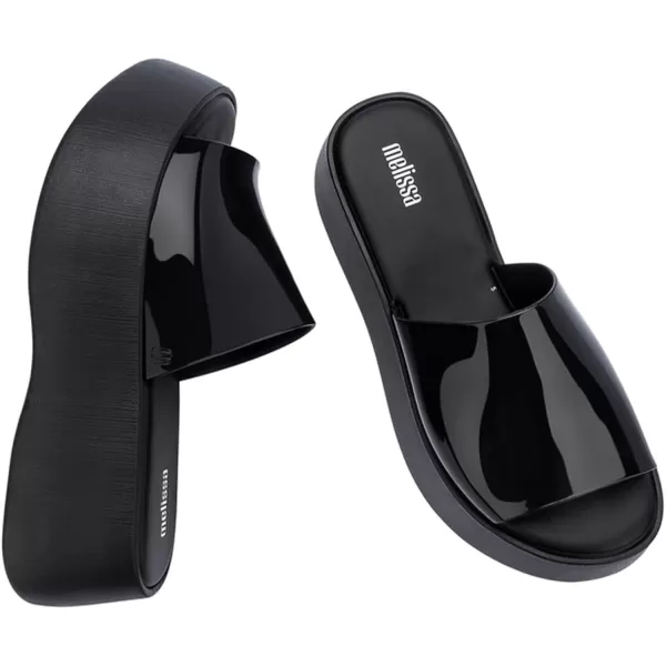 Melissa Becky Platform Slides for Women - Cushioned and Comfortable Chunky Platform Slip-On Sandals with Jelly Upper and Open Toe Design, Vegan