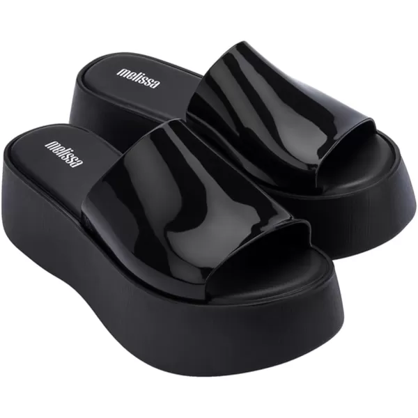 Melissa Becky Platform Slides for Women - Cushioned and Comfortable Chunky Platform Slip-On Sandals with Jelly Upper and Open Toe Design, Vegan
