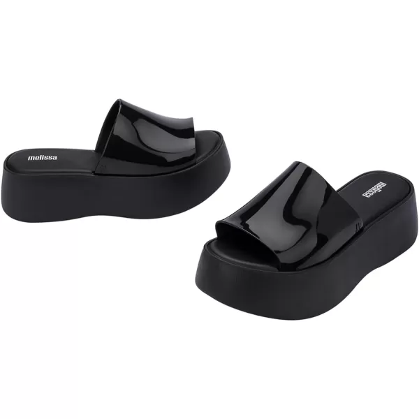 Melissa Becky Platform Slides for Women - Cushioned and Comfortable Chunky Platform Slip-On Sandals with Jelly Upper and Open Toe Design, Vegan