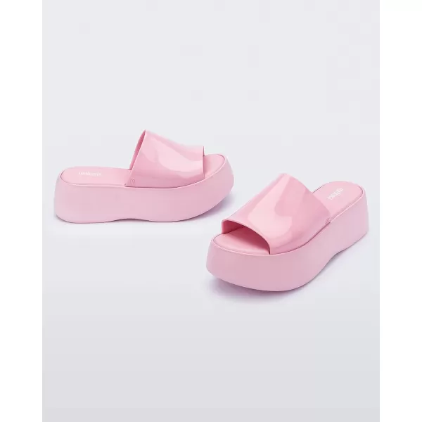 Melissa Becky Platform Slides for Women - Cushioned and Comfortable Chunky Platform Slip-On Sandals with Jelly Upper and Open Toe Design, Vegan