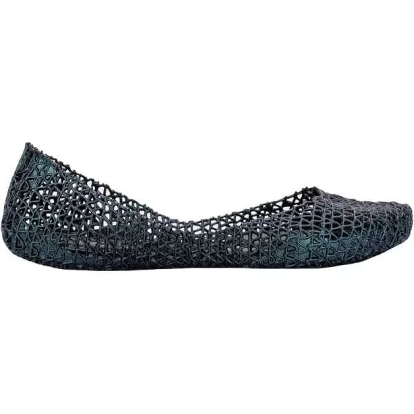 Melissa Campana Papel Flats for Women - Comfortable, Stylish &amp; Flexible Slide-On Closed-Toe Jelly Flat Shoes with Hollow Interwoven Cut Out Design